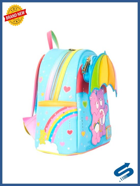 Faux Leather Care Bears Rainbow Mini Backpack with Adjustable Straps main image 5